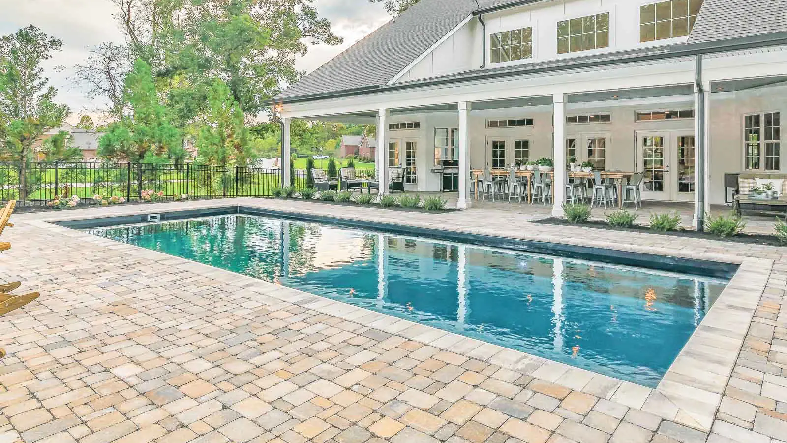 Leisure-Pools-Infinity-Fiberglass-Pool-Shape The Infinity™, a fiberglass pool design manufactured by Leisure Pools